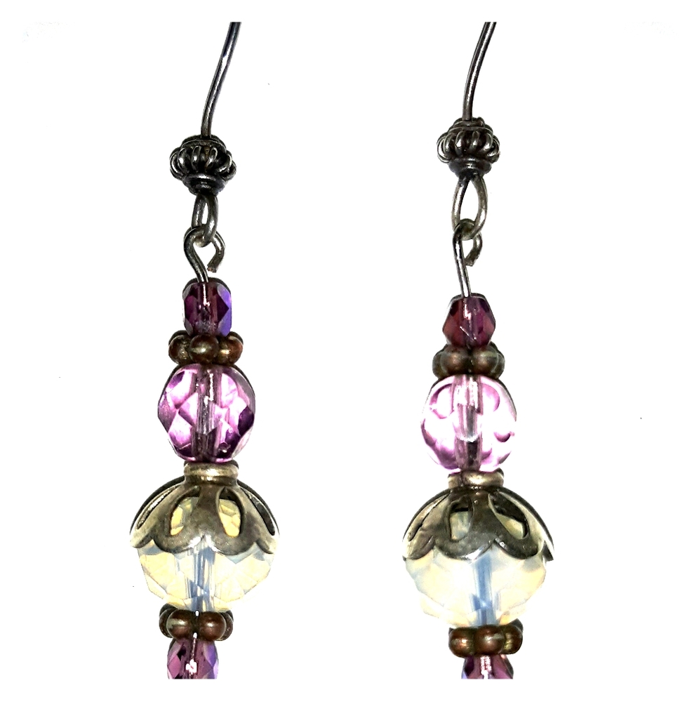 Ladies glass bead earrings